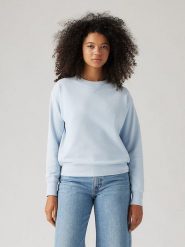 Levi´s Bluza w kolorze błękitnym rozmiar: M. Niebieskie bluzy m, bez wzorów, z bawełny, bez kaptura. Za 127.35 zł.