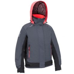 Bluza żeglarska na regaty damska Tribord Race 500. Szare bluzy TRIBORD, s, bez wzorów, z tkaniny, bez kaptura. Za 379.99 zł.