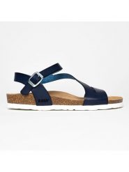 Blue Bay Sandały "Jeanette" w kolorze granatowym rozmiar: 39. Niebieskie sandały Blue Bay, bez wzorów, klasyczne, z otwartym noskiem, bez obcasa, bez zapięcia. Za 131.43 zł.