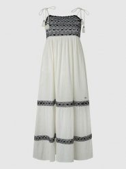 Pepe Jeans Sukienka "Ariel" w kolorze czarno-szarym rozmiar: M. Czarne sukienki Pepe Jeans, m, bez wzorów, z bawełny, bez kołnierzyka, bez ramiączek, maxi. Za 264.15 zł.