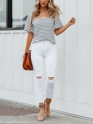 LA Angels Koszulka w kolorze czarno-białym rozmiar: L. Białe bluzki LA Angels, l, bez wzorów, bez kołnierzyka, bez ramiączek. Za 126.99 zł.