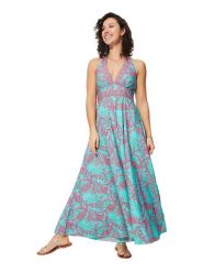 Aller Simplement Sukienka w kolorze turkusowo-różowym rozmiar: 34-40. Różowe sukienki Aller Simplement, bez wzorów, bez kołnierzyka, bez ramiączek, maxi. Za 65.99 zł.