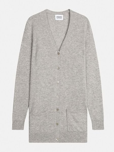 AUTHENTIC CASHMERE Kaszmirowy kardigan "Cimet" w kolorze jasnoszarym rozmiar: L. Szare kardigany AUTHENTIC CASHMERE, l, bez wzorów, z kaszmiru. Za 483.95 zł.