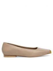 Gino Rossi Baleriny ENNA-01 Beżowy. Brązowe baleriny Gino Rossi, bez wzorów, ze skóry, bez obcasa. Za 229.99 zł.