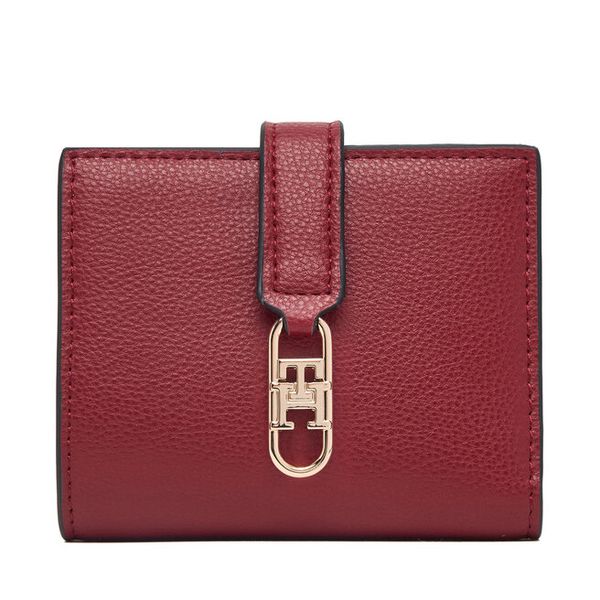 Portfel Tommy Hilfiger. Czerwone portfele TOMMY HILFIGER, bez wzorów. Za 269.99 zł.