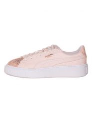 Puma Sneakersy "Basket Platform Canvas" w kolorze jasnoróżowym rozmiar: 38,5. Różowe trampki Puma, bez wzorów, bez zapięcia. Za 257.95 zł.
