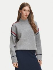 Tommy Hilfiger Golf WW0WW51430 Szary Relaxed Fit. Szare golfy TOMMY HILFIGER, s, bez wzorów, z wełny, bez ramiączek. Za 799.99 zł.