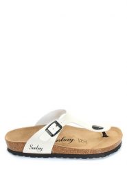 Sunbay Japonki "Camelia" w kolorze białym rozmiar: 41. Białe klapki Sunbay, bez wzorów, bez obcasa. Za 180.49 zł.