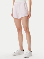 Guess Szorty materiałowe O5GD06 KCQP2 Różowy. Czerwone szorty Guess, z aplikacjami, z materiału. Za 79.99 zł.