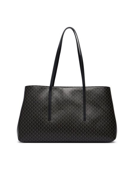 Calvin Klein Torebka Emblem Aop Medium Work Tote LV04F3786G Czarny. Czarne torebki klasyczne Calvin Klein, bez wzorów, ze skóry, bez dodatków. Za 649.99 zł.