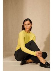 Perfect Cashmere Kaszmirowy sweter "Corva" w kolorze żółtym rozmiar: XXL. Żółte swetry Perfect Cashmere, xxl, bez wzorów, z kaszmiru, bez ramiączek. Za 608.99 zł.