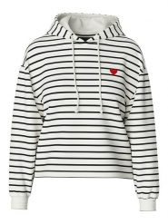 Pieces Bluza "Chilli" w kolorze kremowo-czarnym rozmiar: M. Brązowe bluzy Pieces, m, bez wzorów, z kapturem. Za 118.84 zł.