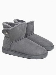 ISLAND BOOT Botki zimowe "Catalina" w kolorze szarym rozmiar: 40. Szare botki Island Boot, na zimę, bez wzorów, bez obcasa, bez zapięcia. Za 131.74 zł.