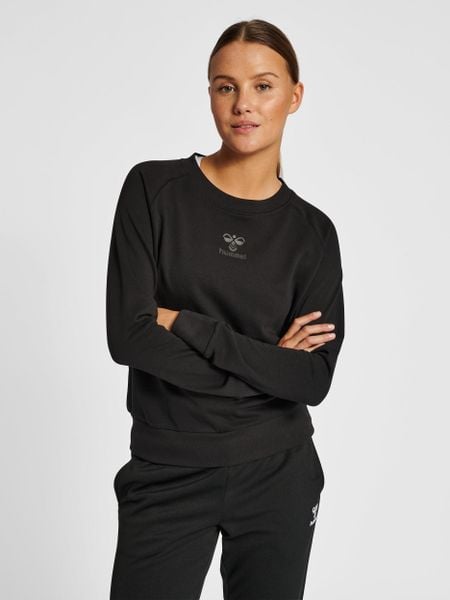 Bluza damska Hummel Icons. Czarne bluzy Hummel, s, bez wzorów, z bawełny, bez kaptura. Za 223.70 zł.