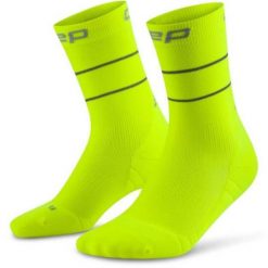 Damskie skarpety biegania kompresyjne odblaskowe PRO Run Reflective CEP. Żółte skarpety CEP, bez wzorów, z elastanu. Za 114.00 zł.