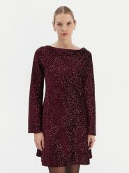 Rinascimento Sukienka koktajlowa CFC0126781003 Bordowy Regular Fit. Czerwone sukienki Rinascimento, xl, bez wzorów, z syntetyku, wizytowe, bez kołnierzyka, bez ramiączek. Za 559.99 zł.