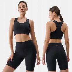 SPODENKI DAMSKIE 4F TRENINGOWE LEGGINSY KRÓTKIE KOLARKI KRÓTKIE CZARNE. Czarne legginsy 4f, l, bez wzorów, z materiału, krótkie. Za 99.99 zł.