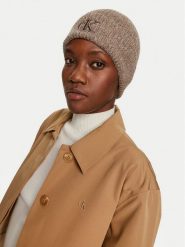 Calvin Klein Czapka Thick Embroidery K60K612321 Beżowy. Brązowe czapki Calvin Klein, bez wzorów, z materiału. Za 219.99 zł.