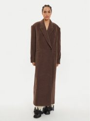 Herskind Płaszcz wełniany Drew 5381816 Brązowy Regular Fit. Brązowe płaszcze Herskind, na zimę, bez wzorów, z wełny, bez kaptura. Za 2,799.00 zł.