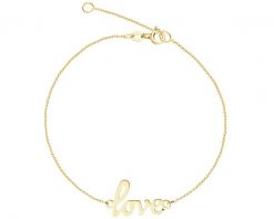 Złota bransoletka - love. Żółte bransoletki Apart, złote. Za 619.00 zł.