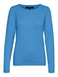Vero Moda Sweter w kolorze niebieskim rozmiar: S. Niebieskie swetry Vero Moda, s, bez wzorów, z bawełny, bez ramiączek. Za 83.81 zł.