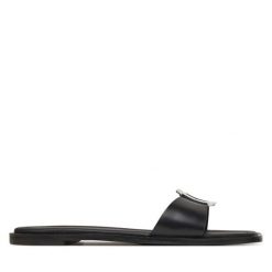 Klapki Calvin Klein. Czarne klapki Calvin Klein, bez wzorów, bez obcasa. Za 259.99 zł.