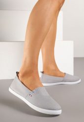 Szare Tenisówki Vices o Klasycznym Fasonie przed Kostkę Telmira. Szare trampki Born2be, bez wzorów, z jeansu, przed kostkę, bez zapięcia. Za 34.99 zł.