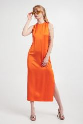 Sukienka maxi Ellie SAMSØE SAMSØE. Sukienki Samsøe & Samsøe, xs, bez wzorów, bez kołnierzyka, bez ramiączek, maxi. W wyprzedaży za 399.50 zł.