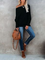 LA Angels Sweter w kolorze czarnym rozmiar: M. Czarne swetry LA Angels, m, bez wzorów, ze splotem, bez ramiączek. Za 196.70 zł.