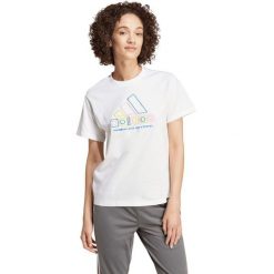 Koszulka damska adidas Xpress Logo. Białe bluzki Adidas, s, bez wzorów, sportowe, bez kołnierzyka, bez ramiączek. Za 125.00 zł.