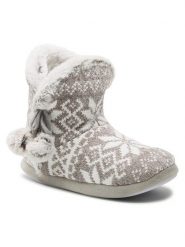 Home & Relax Kapcie 20SDR1147 Szary. Szare obuwie domowe Home & Relax, bez wzorów, z materiału, bez zapięcia. Za 79.99 zł.