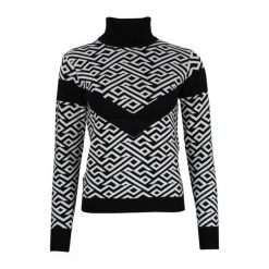 Damski sweter z golfem Peak Mountain Adiamant. Czarne golfy Peak Mountain, bez wzorów, bez ramiączek. W wyprzedaży za 278.00 zł.