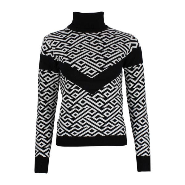 Damski sweter z golfem Peak Mountain Adiamant. Czarne golfy Peak Mountain, bez wzorów, bez ramiączek. W wyprzedaży za 264.00 zł.