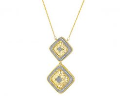 Naszyjnik z żółtego złota z diamentami - 0,27 ct - próba 585. Żółte naszyjniki Apart, z diamentem, złote. Za 7,390.00 zł.