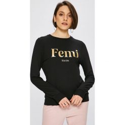 Femi Stories - Bluza. Czarne bluzy Femi Stories, m, z aplikacjami, z bawełny, bez kaptura. W wyprzedaży za 119.90 zł.