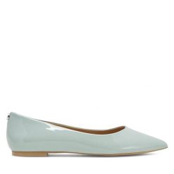 Baleriny Nine West. Niebieskie baleriny Nine West, bez wzorów, bez obcasa. Za 159.99 zł.