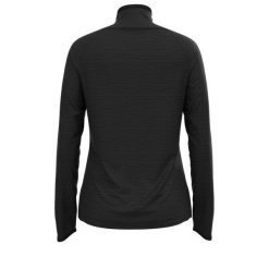 Bluza tech. damska Odlo Mid layer 1/2 zip RUN EASY WARM. Czarne bluzy Odlo, bez wzorów, bez kaptura. Za 281.21 zł.