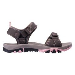 Sandały Hi-Tec Livian 92800602775 brązowe. Brązowe sandały bez wzorów, z gumy, bez obcasa, bez zapięcia. Za 193.91 zł.
