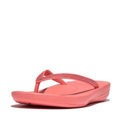 Sandały damskie FitFlop Iqushion Sparkle TPU. Czarne sandały FIT FLOP, bez wzorów, klasyczne, bez obcasa, bez zapięcia. Za 288.50 zł.