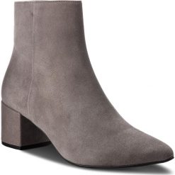 Botki HÖGL - 6-104912 Grey 6000. Szare botki Högl, bez wzorów, z materiału, bez obcasa, bez zapięcia. W wyprzedaży za 379.00 zł.