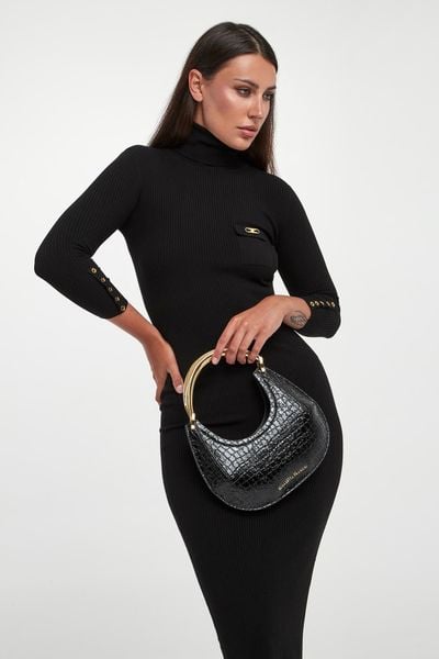 Sukienka z jedwabiem ELISABETTA FRANCHI. Sukienki Elisabetta Franchi, bez wzorów, bez kołnierzyka, bez ramiączek. W wyprzedaży za 1,182.30 zł.