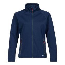Damska kurtka wodoodporna Musto Essential Softshell. Niebieskie kurtki sportowe Musto, bez wzorów, z softshellu, bez kaptura. Za 636.50 zł.