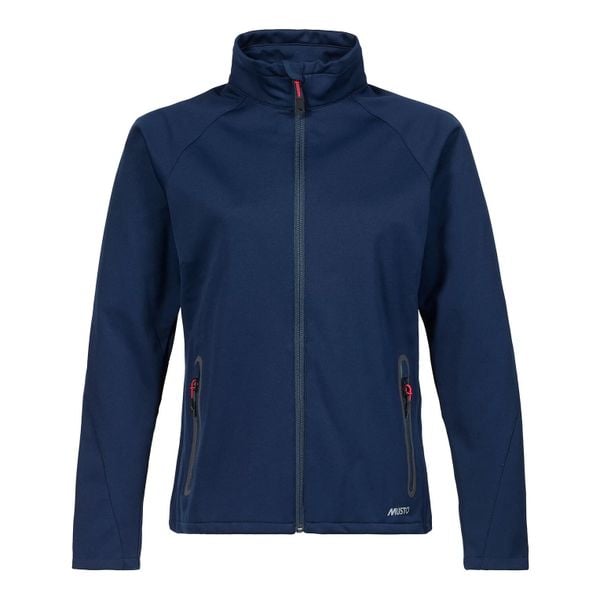 Damska kurtka wodoodporna Musto Essential Softshell. Niebieskie kurtki sportowe Musto, bez wzorów, z softshellu, bez kaptura. Za 636.50 zł.