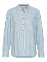 Camel Active Bluzka w kolorze błękitno-białym rozmiar: M. Białe bluzki Camel Active, m, bez wzorów, z bawełny, bez kołnierzyka, bez ramiączek. Za 179.22 zł.