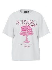 Pieces Koszulka w kolorze białym rozmiar: M. Białe bluzki Pieces, m, bez wzorów, z bawełny, bez kołnierzyka, bez ramiączek. Za 61.60 zł.