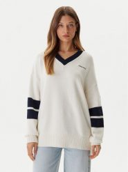 Guess Jeans Sweter W5BR10 Z0561 Écru Relaxed Fit. Swetry Guess Jeans, xxl, z aplikacjami, z bawełny, bez ramiączek. Za 439.00 zł.