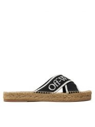 Off-White Espadryle OWIB012S23FAB0011001 Czarny. Czarne espadryle OFF-WHITE, bez wzorów, z materiału, bez obcasa, bez zapięcia. Za 919.99 zł.