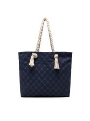 Emporio Armani Torebka 231797 4R902 06935 Granatowy. Niebieskie shopper Emporio Armani, bez wzorów, z materiału, bez dodatków. Za 1,269.00 zł.