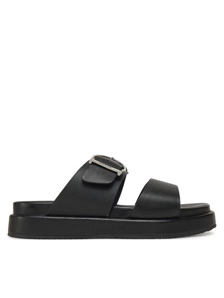 Barbour Klapki Adele LFO0761BK51 Czarny. Czarne klapki Barbour, bez wzorów, ze skóry, bez obcasa. Za 319.99 zł.