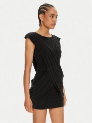NORMA KAMALI Sukienka koktajlowa KK1243PLD83001 Czarny Slim Fit. Czarne sukienki Norma Kamali, m, bez wzorów, z syntetyku, wizytowe, bez kołnierzyka, bez ramiączek. Za 959.99 zł.
